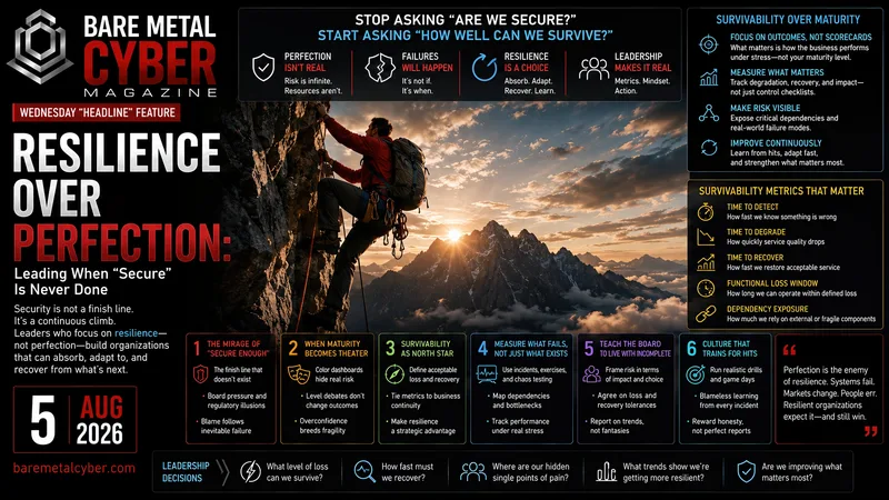 Cover art for Resilience over Perfection: Leading When “Secure” Is Never Done