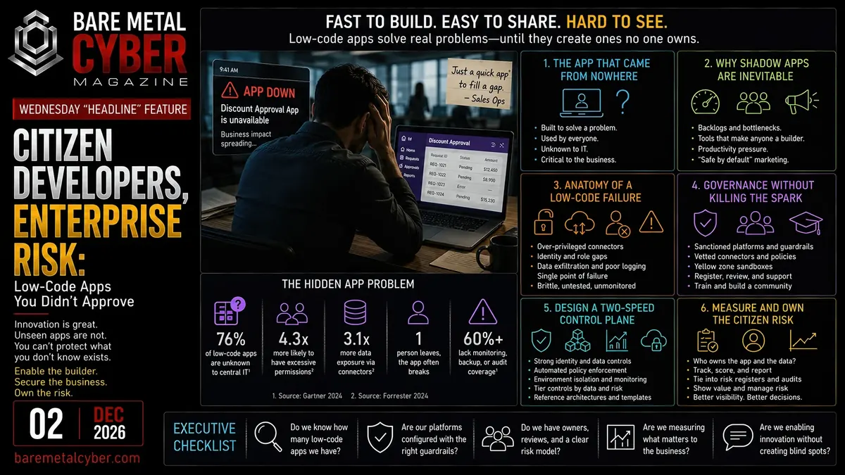 Cover art for Citizen Developers, Enterprise Risk: Low-Code Apps You Didn’t Approve